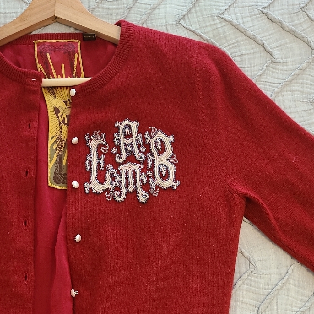 Vintage L.A.M.B. Beaded Cardigan - Picture 11 of 14